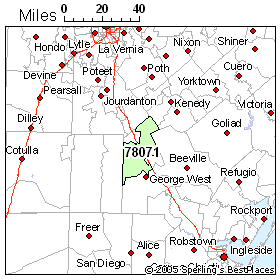 Three Rivers Texas Map People In Zip 78071 (Three Rivers, Tx)