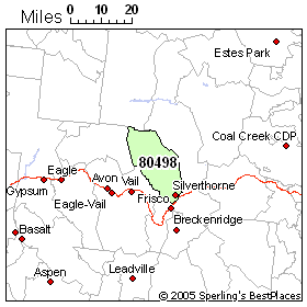 Map Of Silverthorne Colorado People In Zip 80498 (Silverthorne, Co)