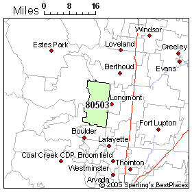 Longmont Zip Code Map
