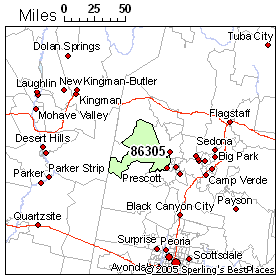 Prescott Zip Code Map Health In Zip 86305 (Prescott, Az)