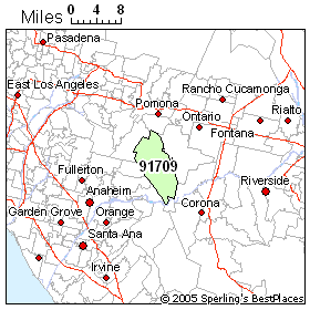 Chino Hills Zip Code Map