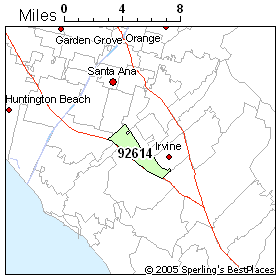 Irvine California Zip Code Map - United States Map