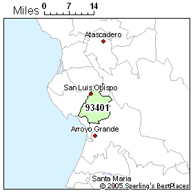 San Luis Obispo Zip Code Map Zip 93401 (San Luis Obispo, CA) Religion