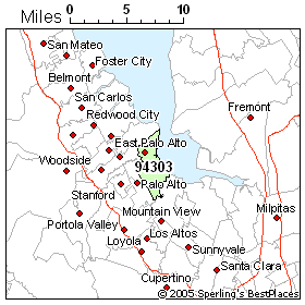 Palo Alto Zip Code Map Zip 94303 (East Palo Alto, CA) Crime