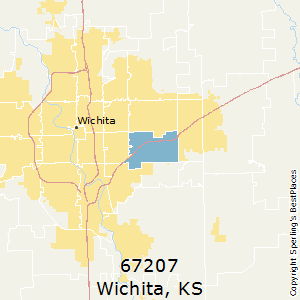 wichita zip kansas code map ks