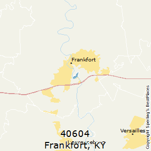 Editable map Frankfort Kentucky
