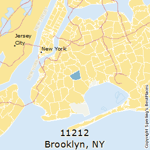 Brooklyn Zip Code Map With Neighborhoods - World Map